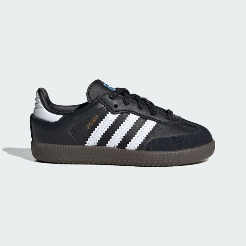 Hitam PUTIH Adidas Samba รองเท้าเด็กสีดําและสีขาว