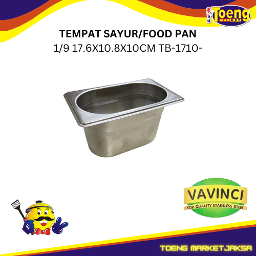 GASTRONOM / PLACE / FOOD PAN 1/9 17.6X10.8X10CM TB-1710-9 VAVIINCI