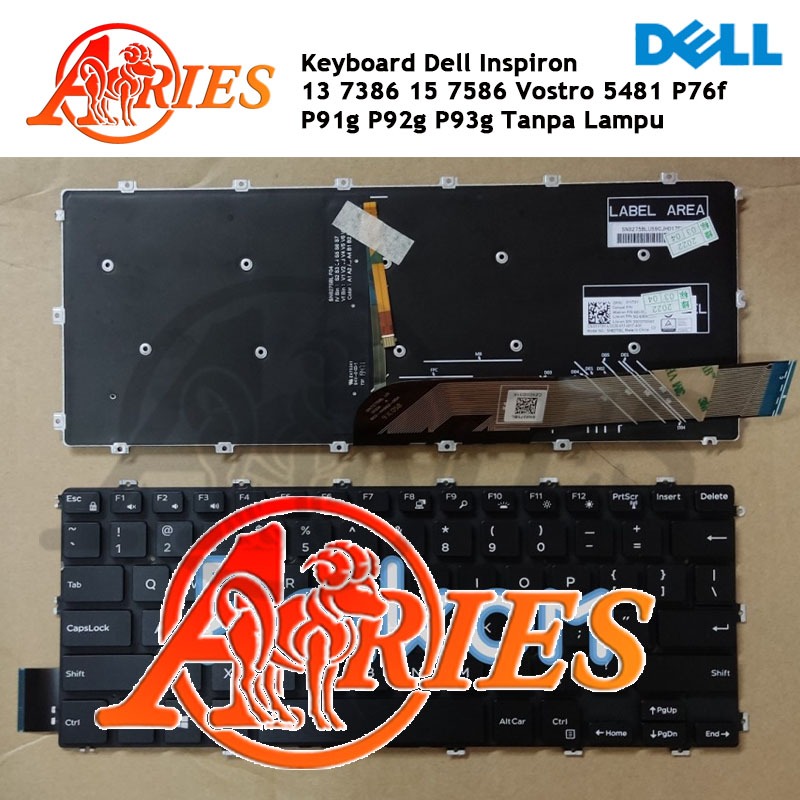 Dell Inspiron 13 7386 15 7586 Vostro 5481 P76f P91g P92g P93g แป้นพิมพ์แล็ปท็อป