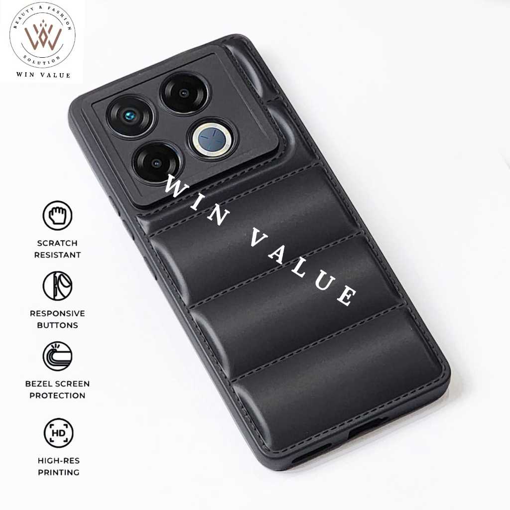 Infinix GT 20 Pro Case Black Pillow / Case Pillow Softcase Black Matte Infinix GT 20 Pro