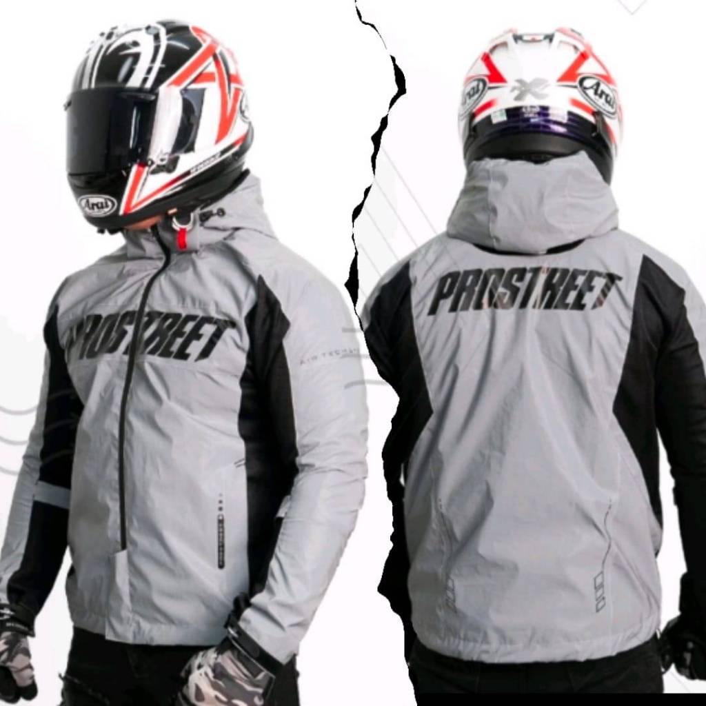 Prostreet Spectre Air Tech System เสื้อแจ็คเก็ตมอเตอร์ไซค์สะท้อนแสง/การพิมพ์ Provision
