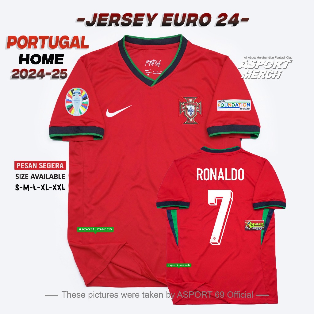 PORTUGAL HOME JERSEY 2024 2025 EURO FANS VERSION