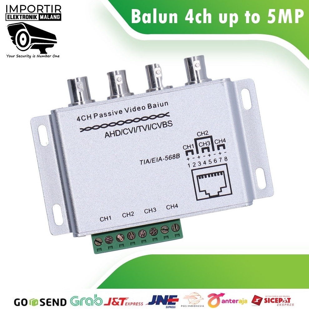 รหัส Y85K VIDEO BALUN 4ch AHDTVIHDCVIANALOG VIDEO BALUN