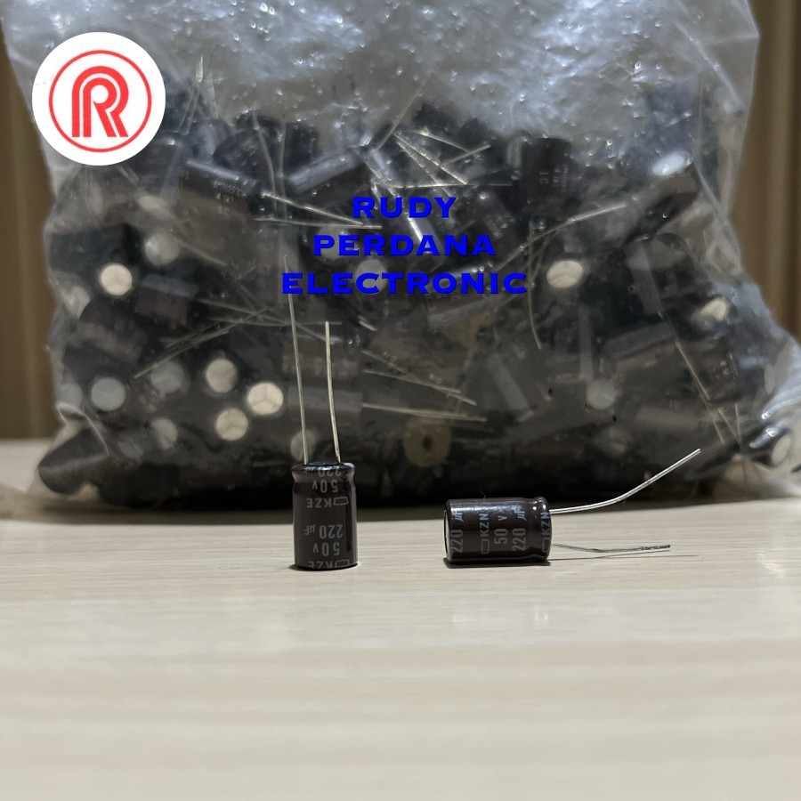 คาปาซิเตอร์ ELCO ELKO 220UF 50V 220 UF 50 VOLT