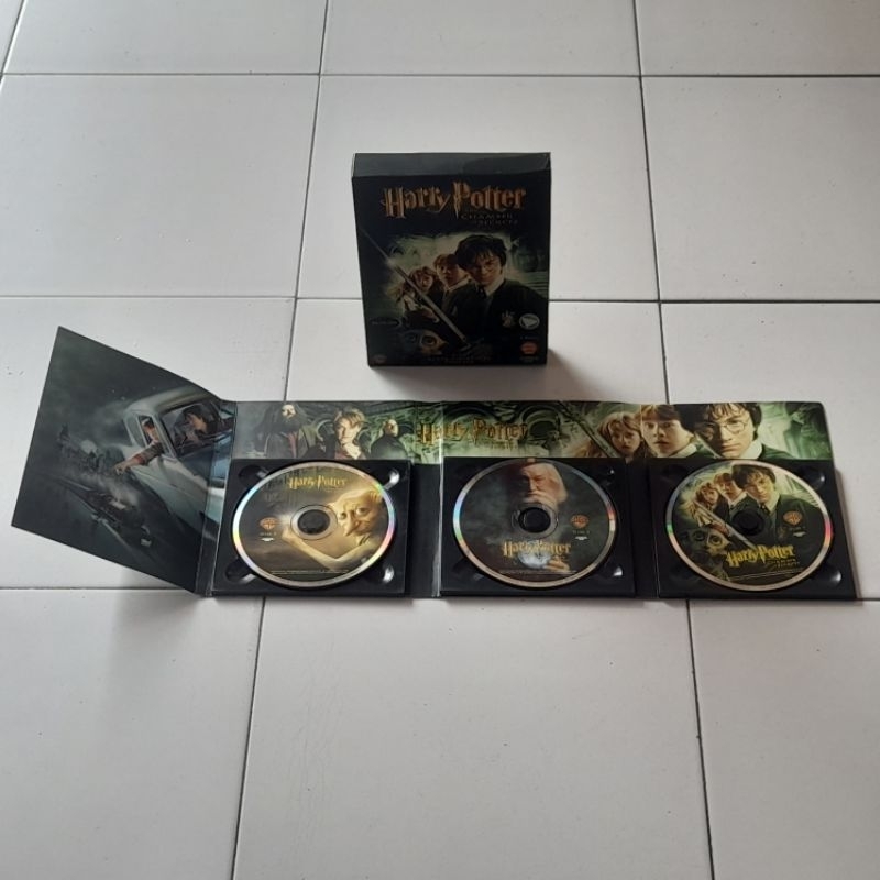 Vcd Harry Potter และห้องแห่งความลับ (2002 Warner Bros.) วิดีโอซีดีวิสัยทัศน์ต้นฉบับ 3 แผ่น