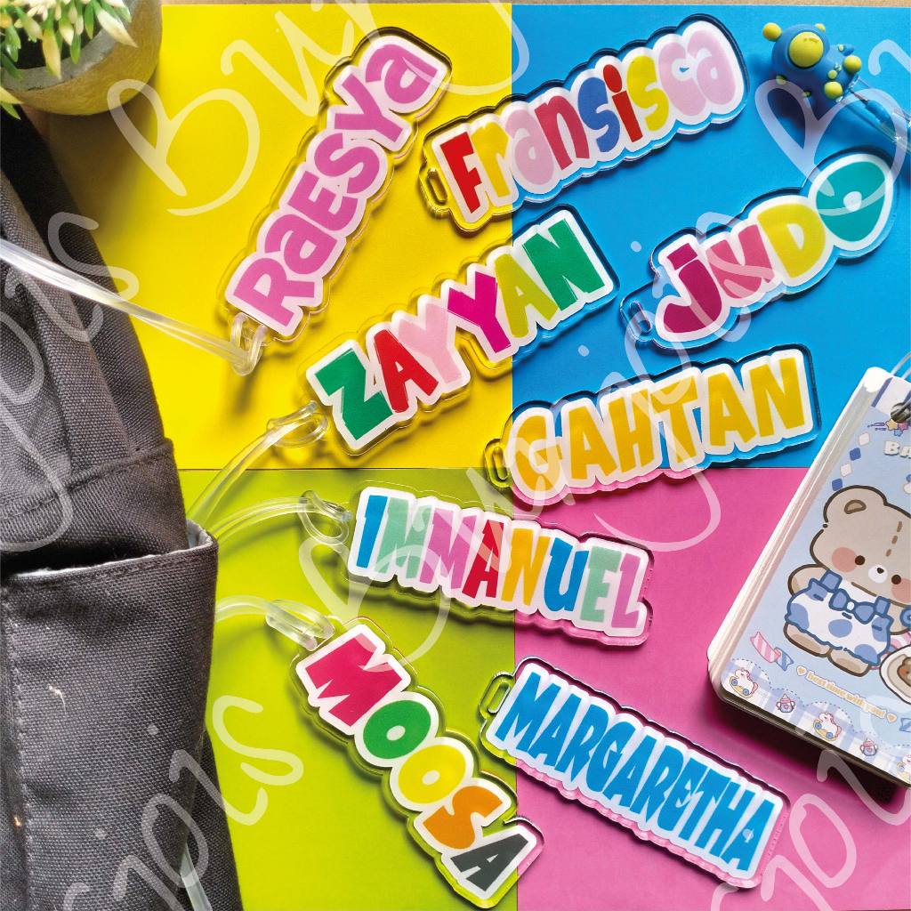 Gantungan CUSTOM LUGGAGE พิมพ์ / ฟรี NAME SUITcase แขวน / NAME BAG HANGER / NAME PRINTING BAG TAG / ของขวัญที่กําหนดเอง