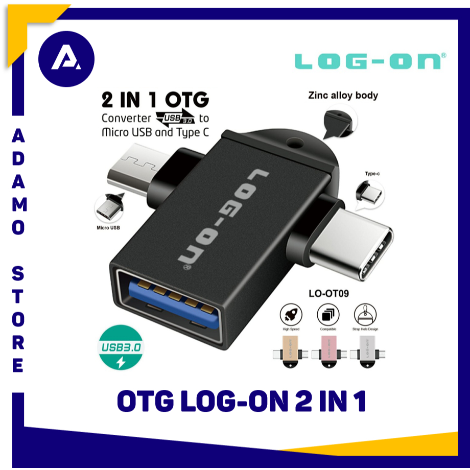 Log-On OTG 2in1 Micro & Type-C LO-OT09 Converter USB 3.0