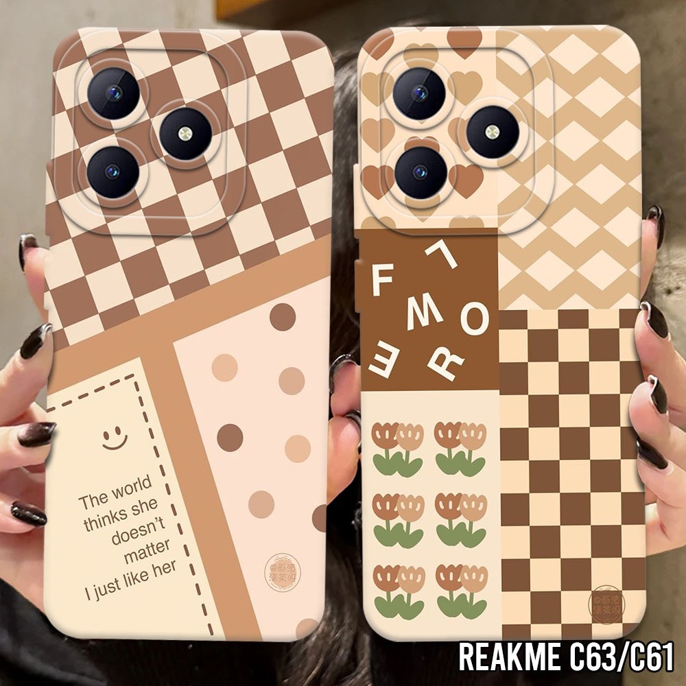 Disimurah เคสกล้อง Realme C63/C61 Pro ล่าสุด - เคสแฟชั่นบทคัดย่อ (DS10) - เคส Realme C63