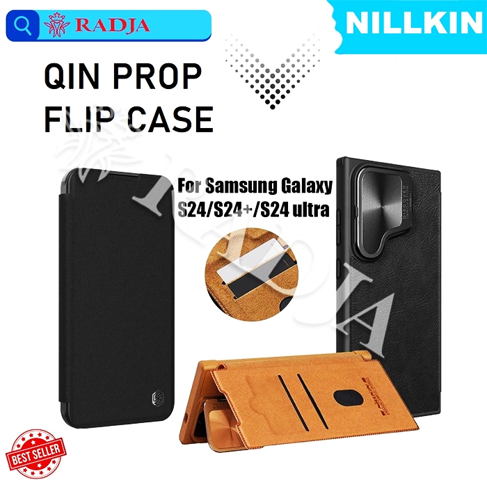 Nillkin Qin Prop Leather Flip Case Camera Cover Samsung Galaxy S24 Ultra