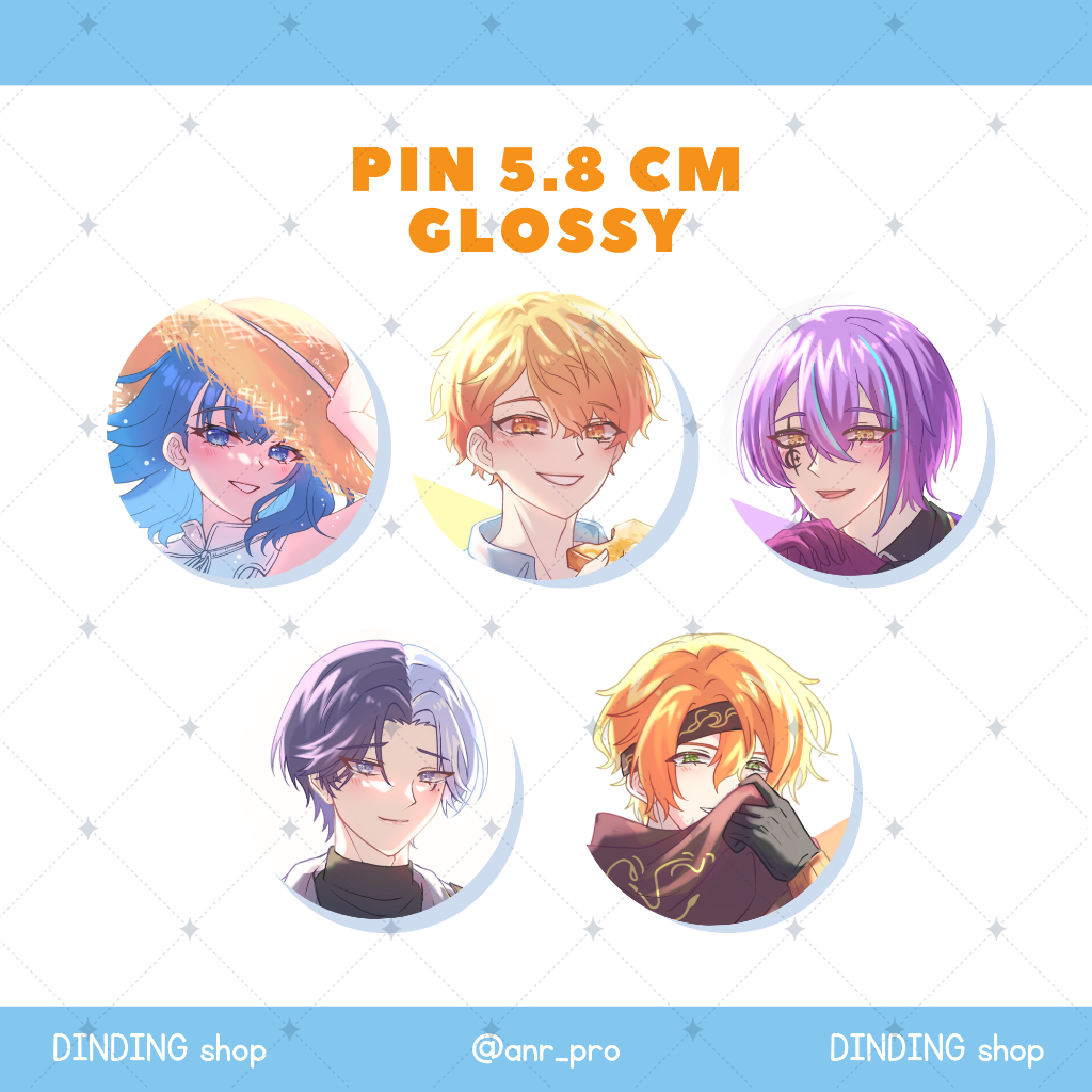 Project Sekai pin button 5.8cm Glossy FANMERCH pin pin Project Sekai Proseka.