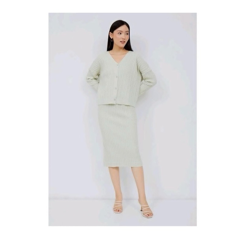 Savion Yebin Knit Set สีมิ้นต์ | ชุดผู้หญิงs | เสื้อสูทไหมพรม