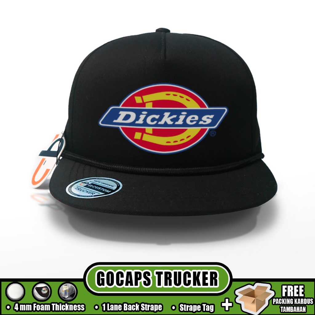 Gocaps - DICKIES - หมวก Snapback/Snapback Twill/หมวกเบสบอลระดับพรีเมียม/หมวกยี่ห้อ/หมวกคลาสสิก/5 แผง/หมวกพรีเมี่ยม/หมวกคาวบอย/รถบรรทุก/ทันที/ที่กําหนดเอง