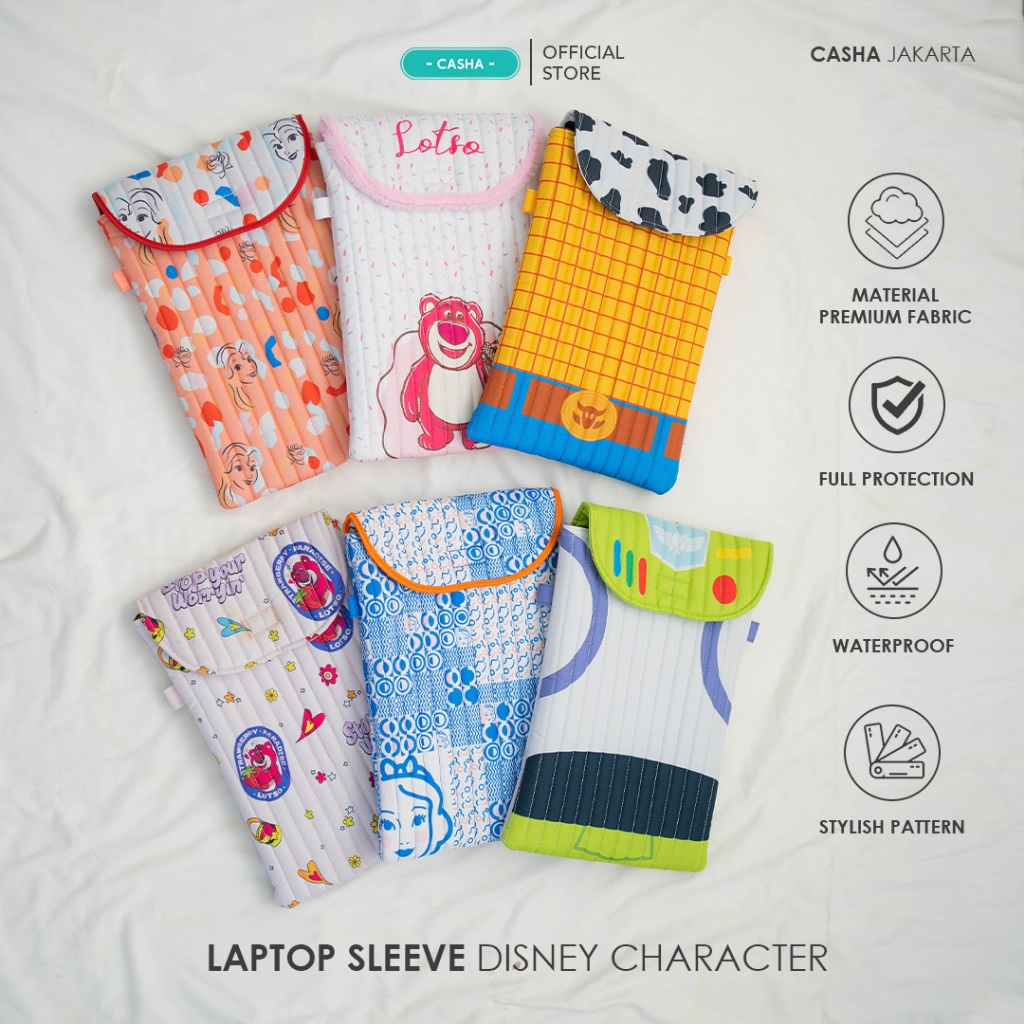 Casha - Disney Cartoon Laptop Sleeve 12-14 inc / Disney Cartoon Puffy Sleeve / Disney Character Lapt