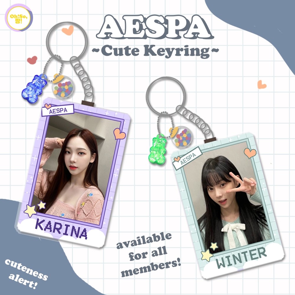 GANTUNGAN AESPA KEYRING KEYCHAIN ACRYLIC KEY VOL.2 NEXT LEVEL MY BLACK MAMBA