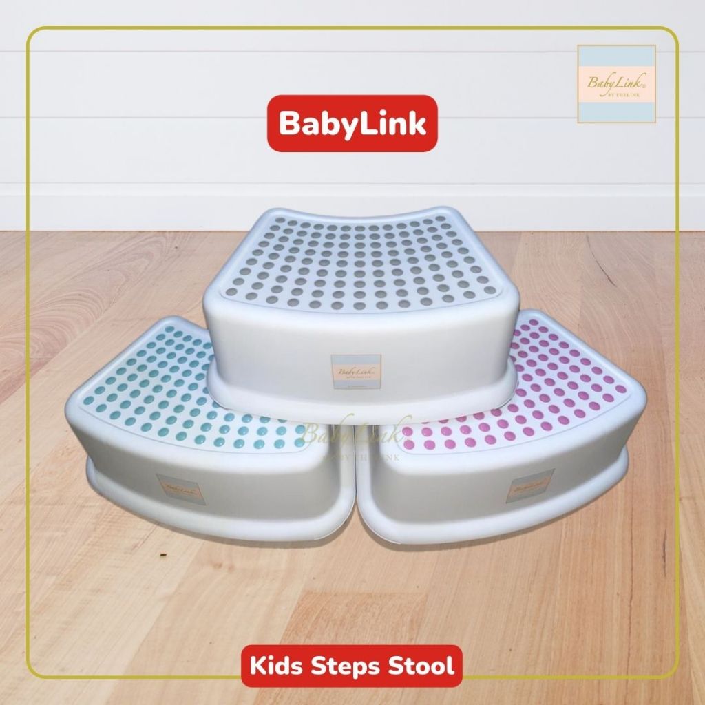 BABYLINK - SINGLE STEP STOOL ANTI-SLIP, CHILDRENS STEP STOOL