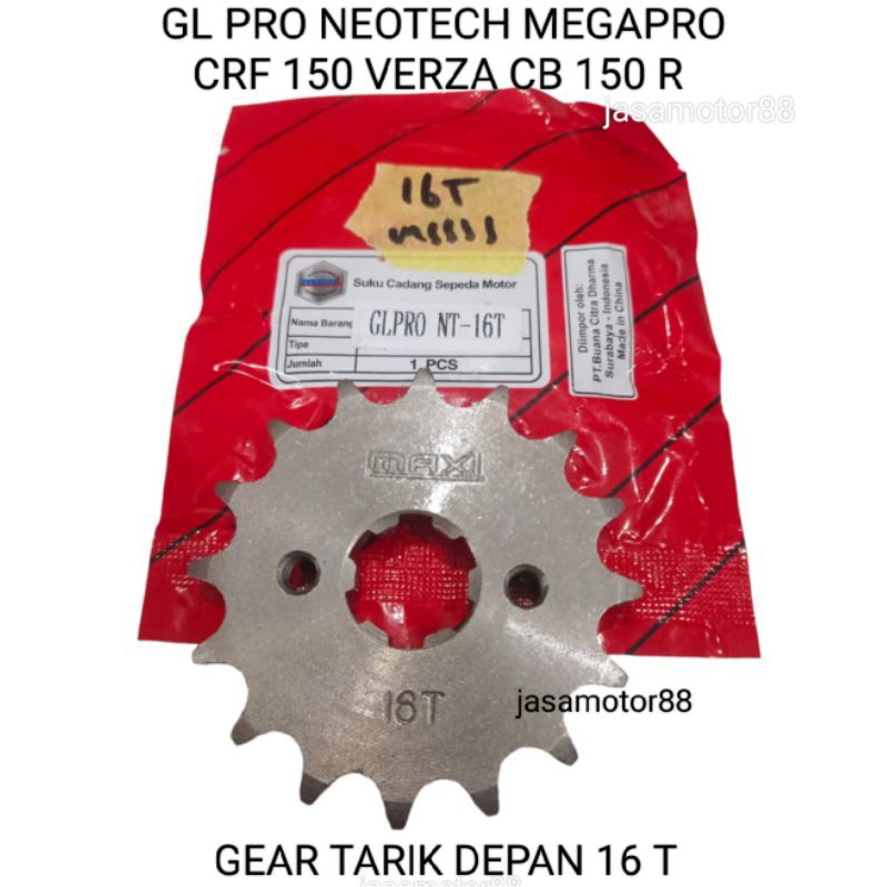 ด้านหน้า PULL GEAR GEAR GL PRO NEOTECH VERZA CB 150 R CRF 150 16T 16 T