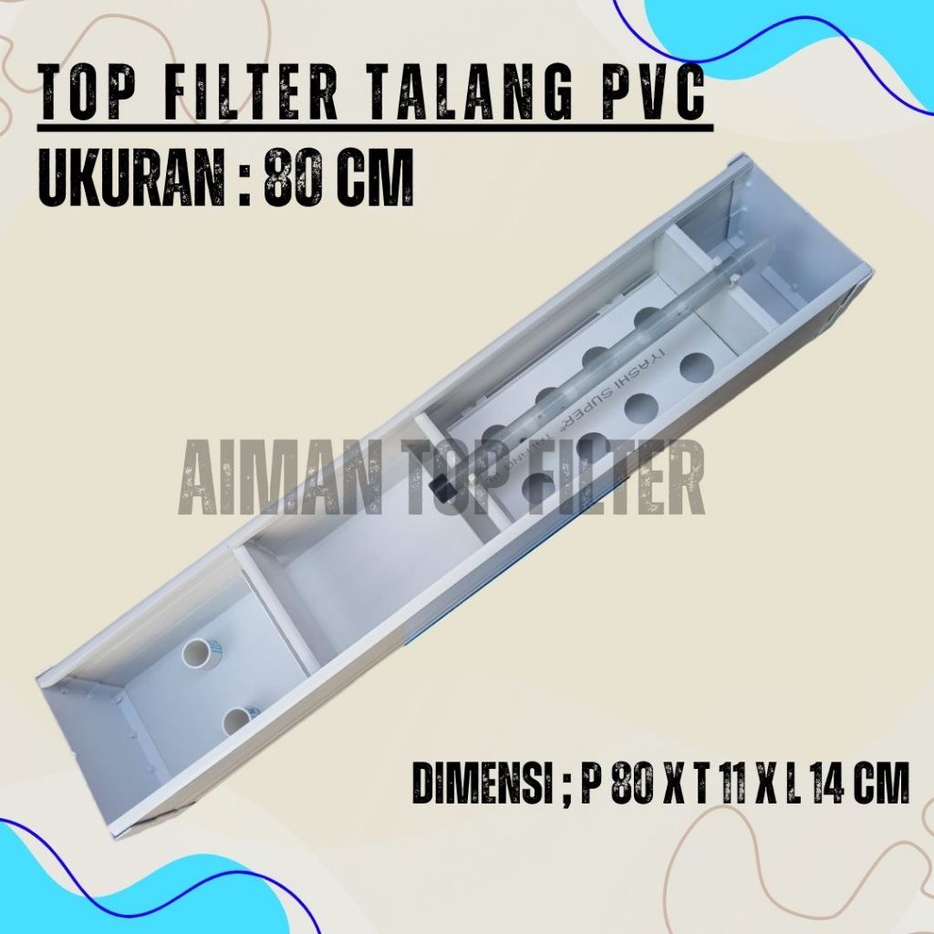 AQUARIUM GTTER FILTER, PVC AQUARIUM FILTER TOP SIZE 80 CM