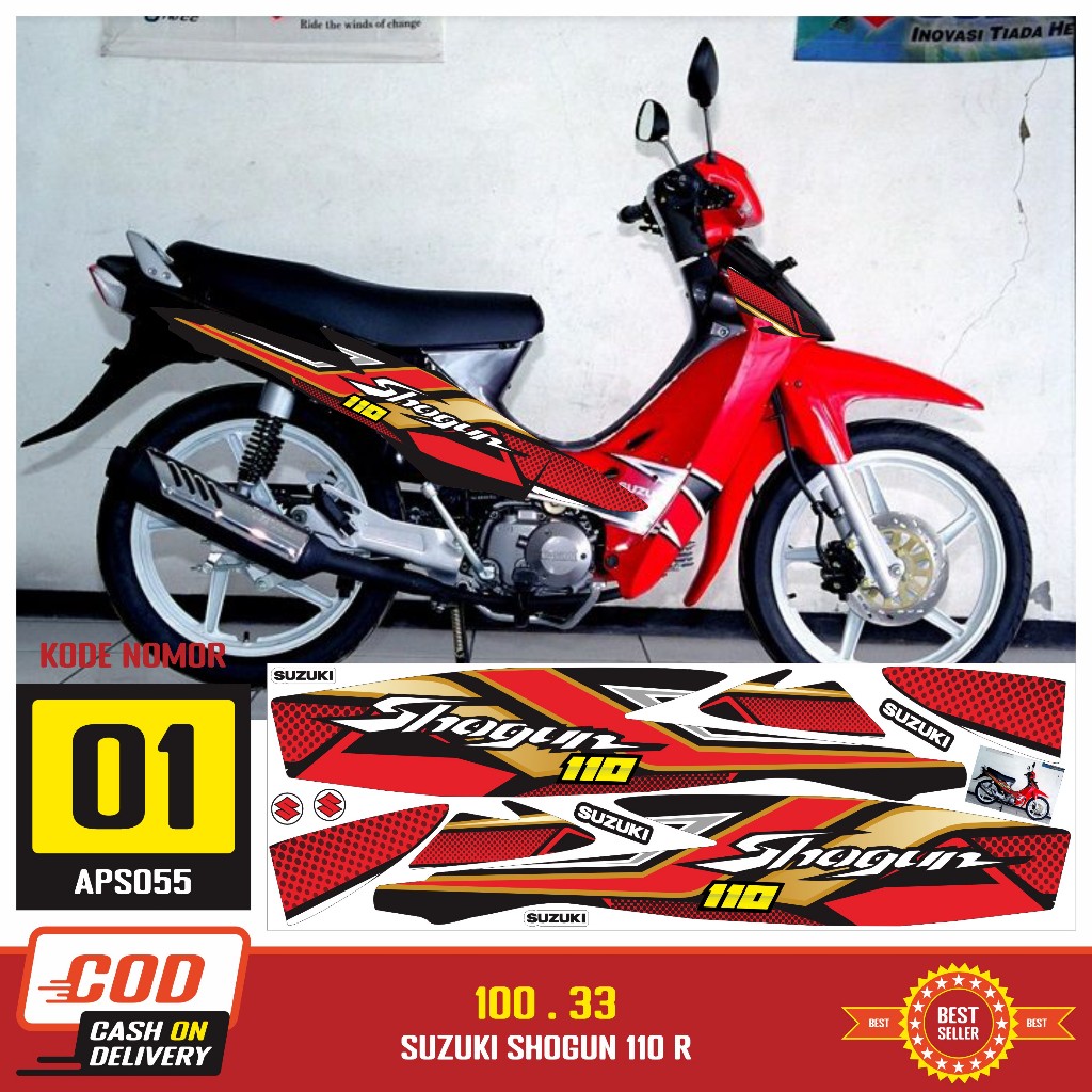 Suzuki Shogun 110 R APS055 Striping Sticker - ตัดแต่งกราฟิก