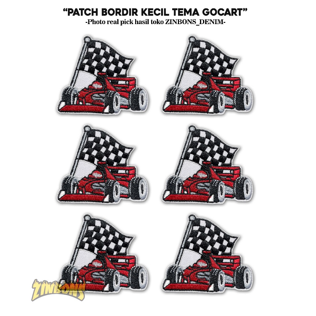 Patch FULL เย็บปักถักร้อย GOCART Theme EMBLEM เย็บปักถักร้อย PATCH เย็บอุปกรณ์เสริม FASHION PATCH PR