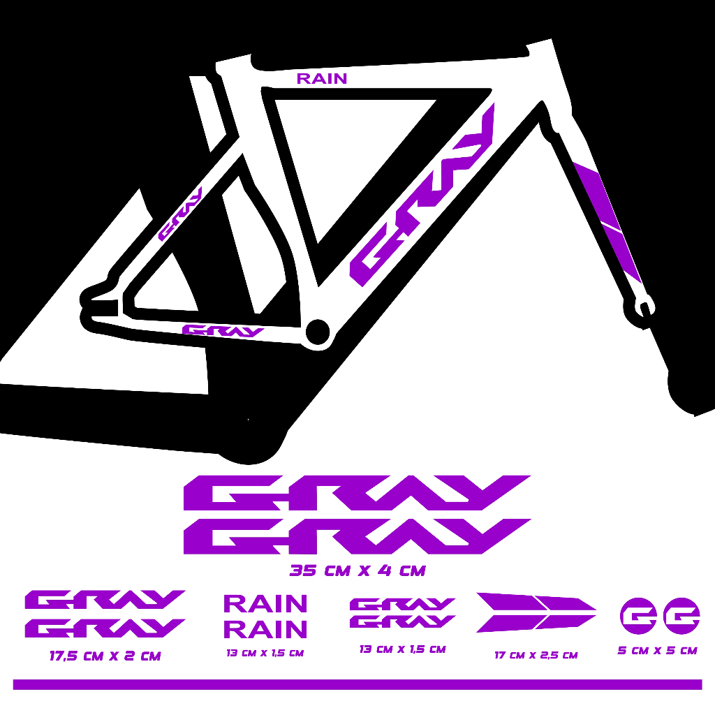 สติ๊กเกอร์ตัดรูปลอกสีเทาสําหรับกรอบ Fixie, Fixie Bike Sticker