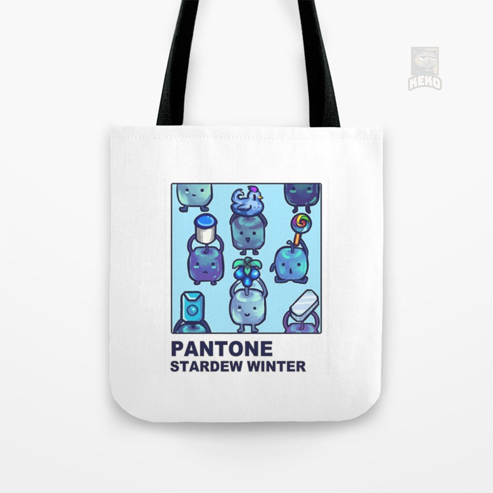 กระเป๋าสะพายข้าง | Stardew Valley Winter Pantone Canvas Tote Bag