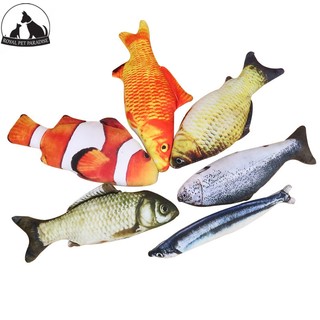 ROYAL PET PARADISE Mainan Kucing Bentuk Ikan Dan Catnip Mainan Boneka Tahan Gigitan Mainan Kucing