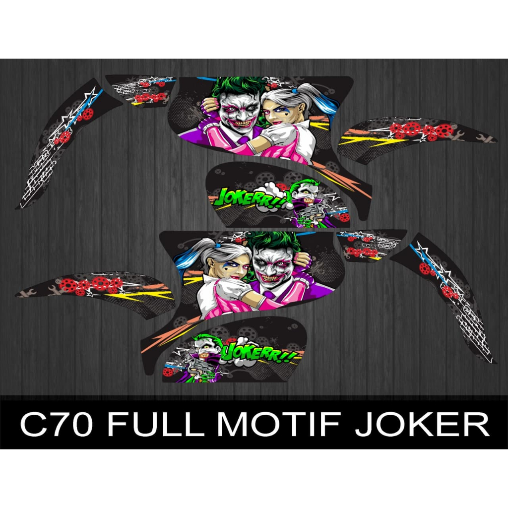 สติ๊กเกอร์ HONDA C70 VARIATION STRIPING FULL JOKER MOTIF