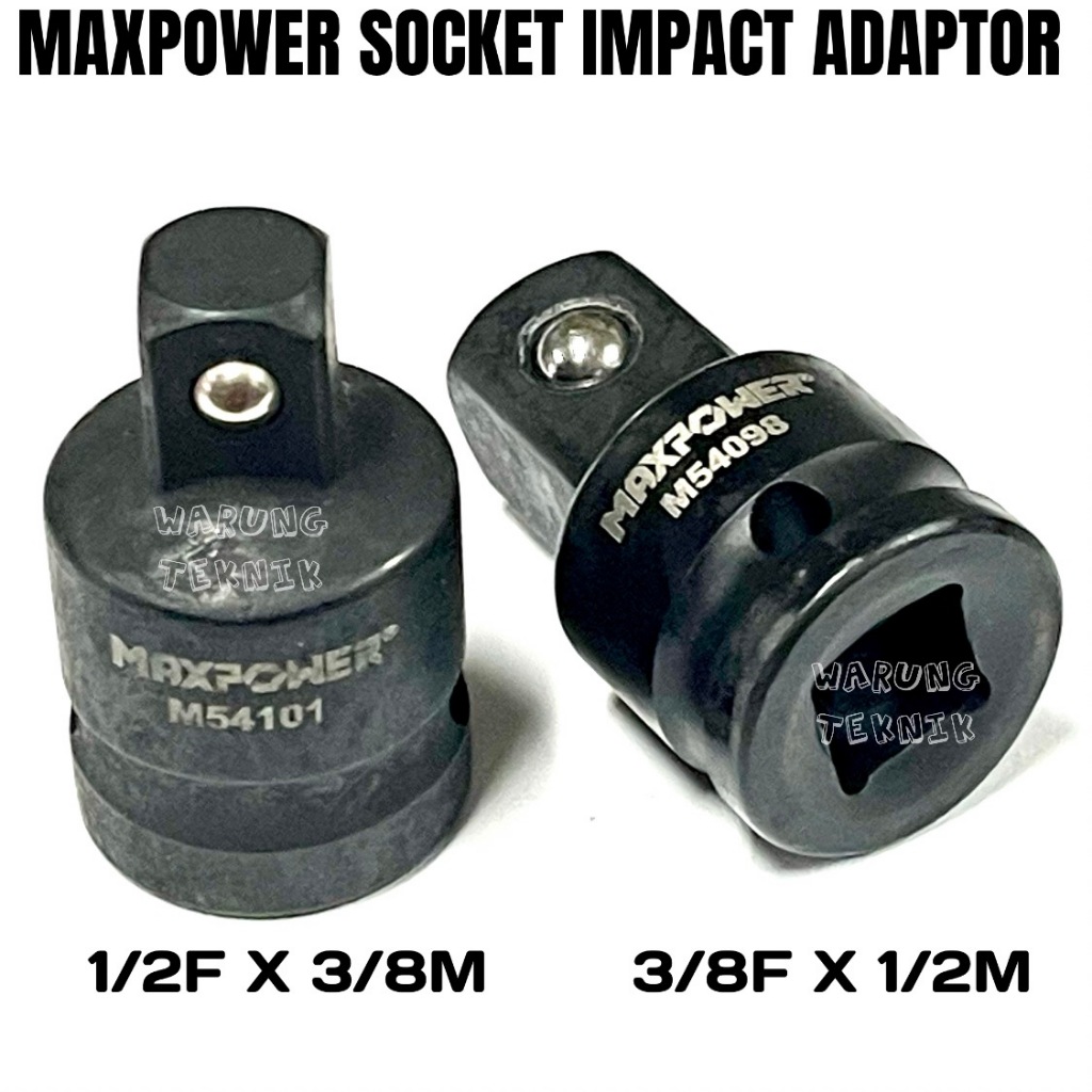 Maxpower SOCKET IMPACT ADAPTER - IMPEK 3/8FX12M 1/2FX3/8M SOCKET ADAPTER