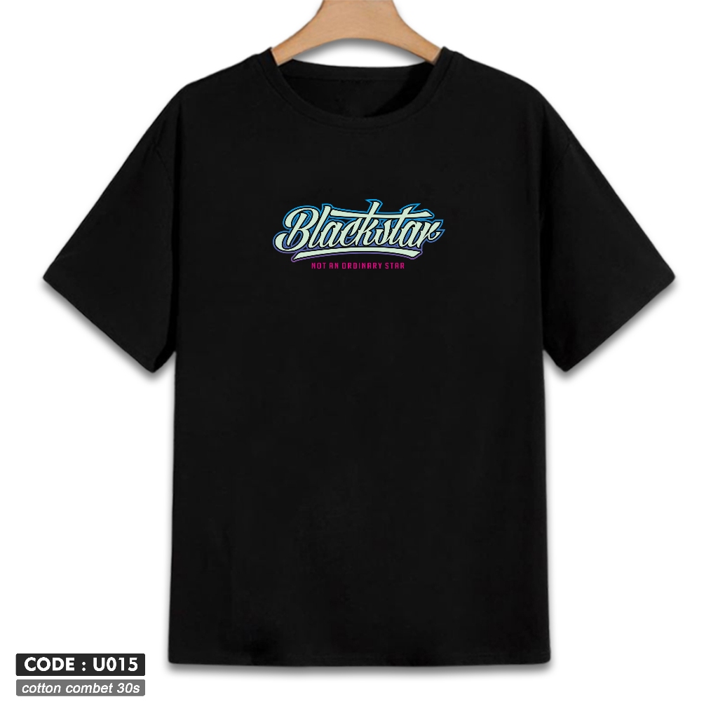 Hitam Blackstar Clothing Company เสื้อยืด Blackstar Logo U015