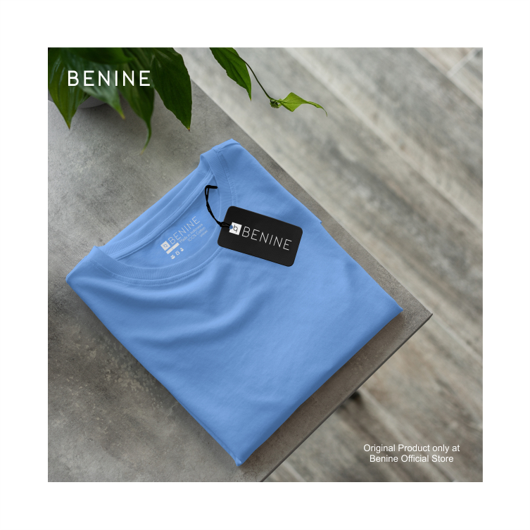 Benine Plain Light Blue T-Shirt / Premium Distro T-Shirt / เสื้อยืดผู้ชายและผู้หญิง / แขนสั้น