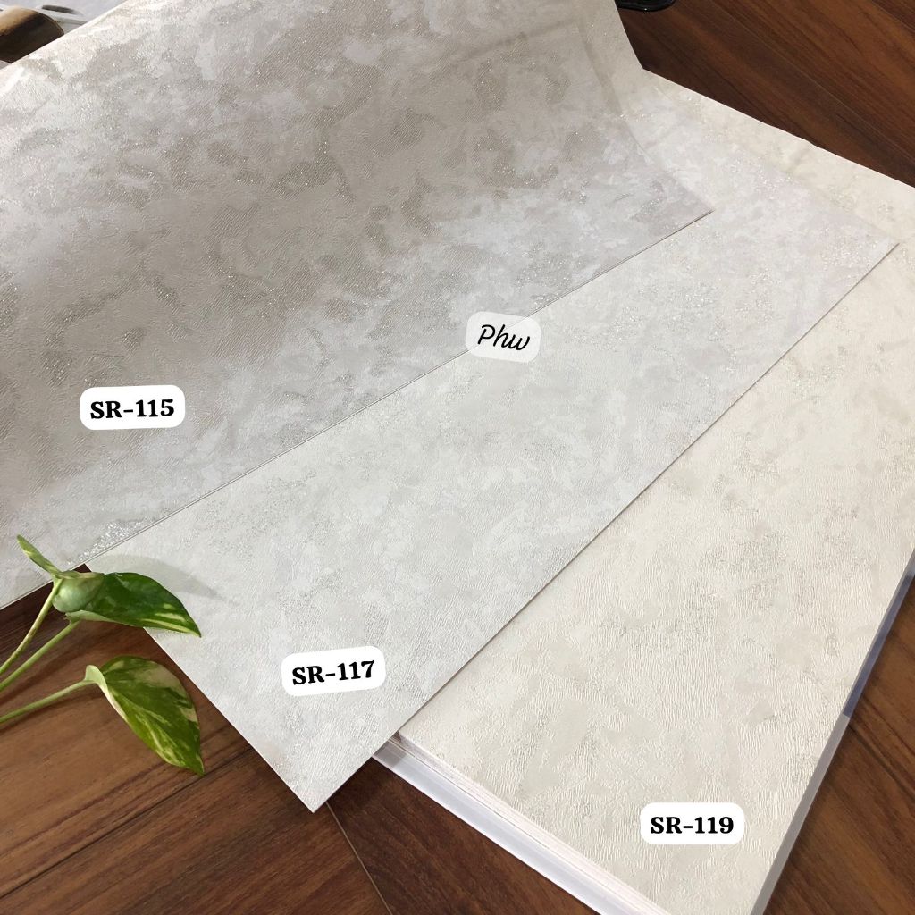 Seronie White Cream Brown Cement Plain Wall Paper