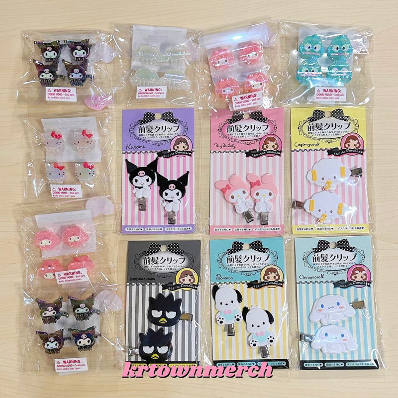 [READY - เลือก SPX Yes] SANRIO JAPAN | กิ๊บติดผมหน้าม้า Kuromi/My Melody/Cinnamonroll/Hello Kitty/Ba