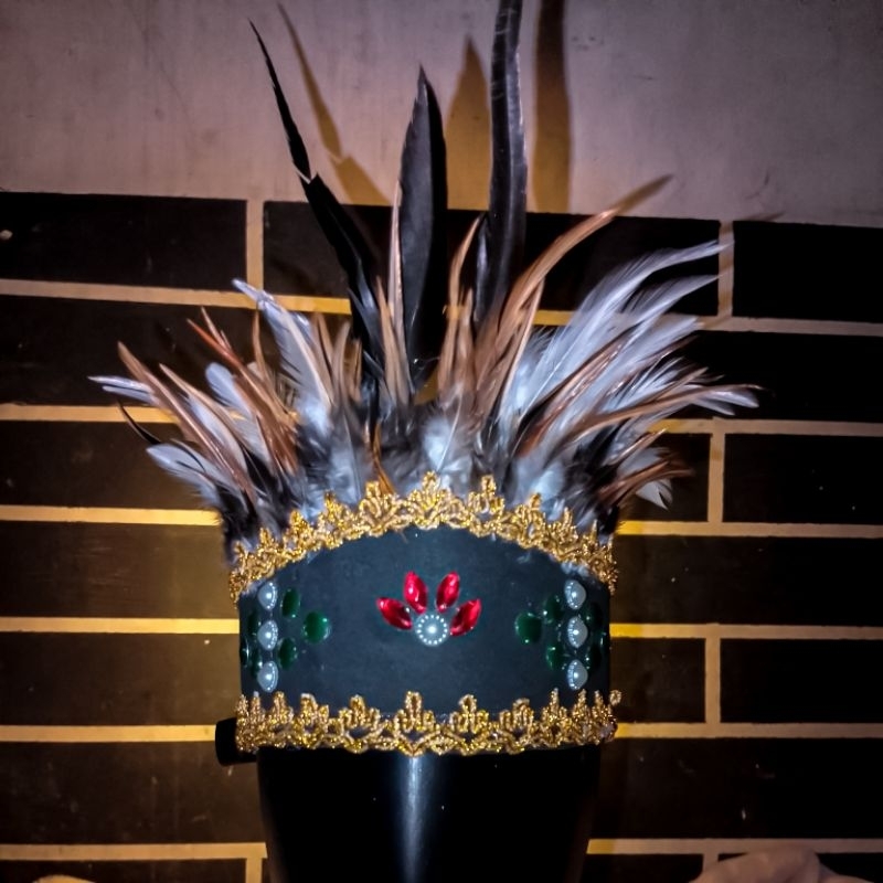 รุ่นมงกุฎมงกุฎในอุดมสมบูรณ์ / ETHNIC DAYAK FEATHERS / CARNIVAL DAYAK FEATHERS / DANCE DAYAK FEATHERS