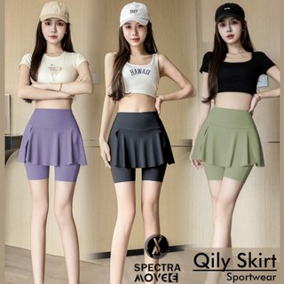 Rok olahraga QILLY SKIRT rok tennis senam rok celana badminton zumba gym trampolin bandung