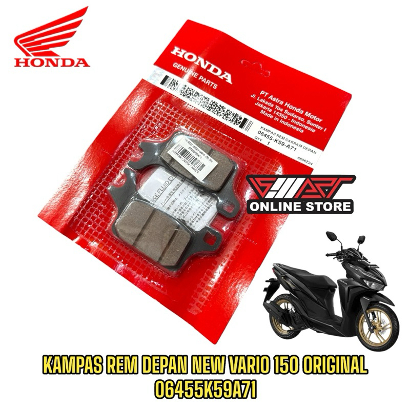 ผ้าเบรคหน้าสําหรับ HONDA VARIO 150 ORIGINAL AM 06455K59A71