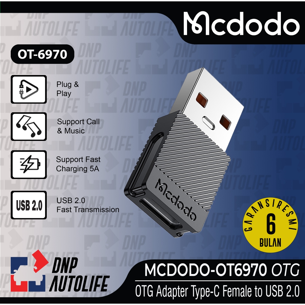 MCDODO OT-6970 เครื่องชาร์จแปลง OTG Type C เป็น Usb ชาร์จการโทรด้วยเสียง