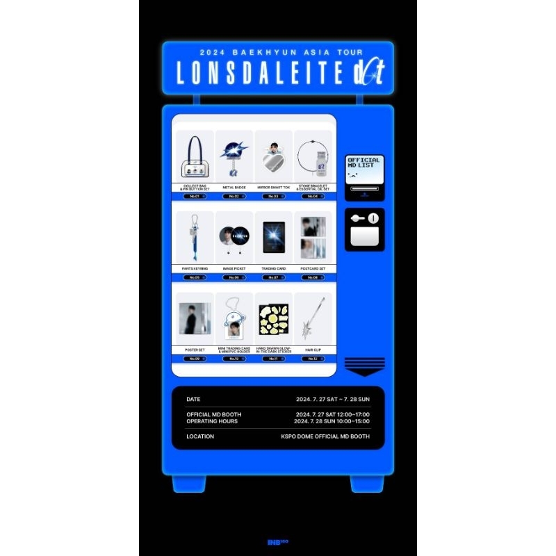 OFFICIAL SEALED MD - 2024 BAEKHYUN ASIA TOUR - LONSDALEITE DOT