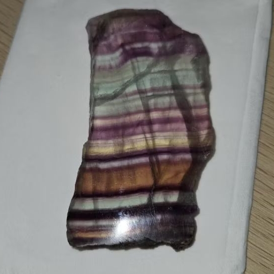 Rainbow Candy Flute Slab Crystal Natural
