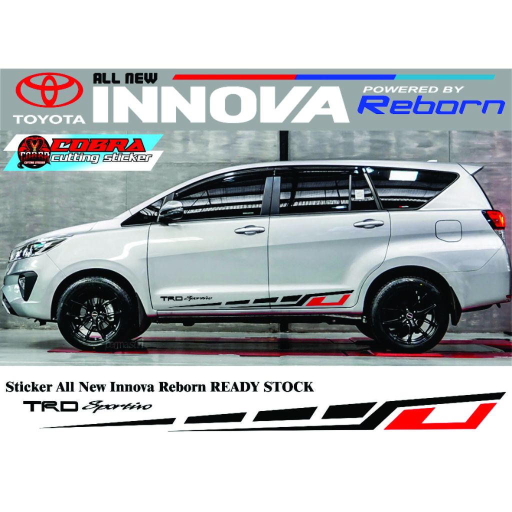 TOYOTA INNOVA REBORN SIMPLE STICKER INNOVA REBORN สติ๊กเกอร์อเนกประสงค์