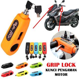 Kunci Gembok Griplock Grip Lock Pengaman Anti Maling Stang Motor Pelindung Sepeda Motor Anti Karat Kokoh Waterproof