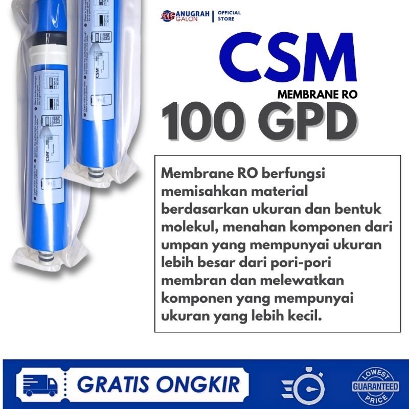RO Membrane / CSM Membrane ความจุ 50 gpd, 100 gpd, 150 Gpd & LP