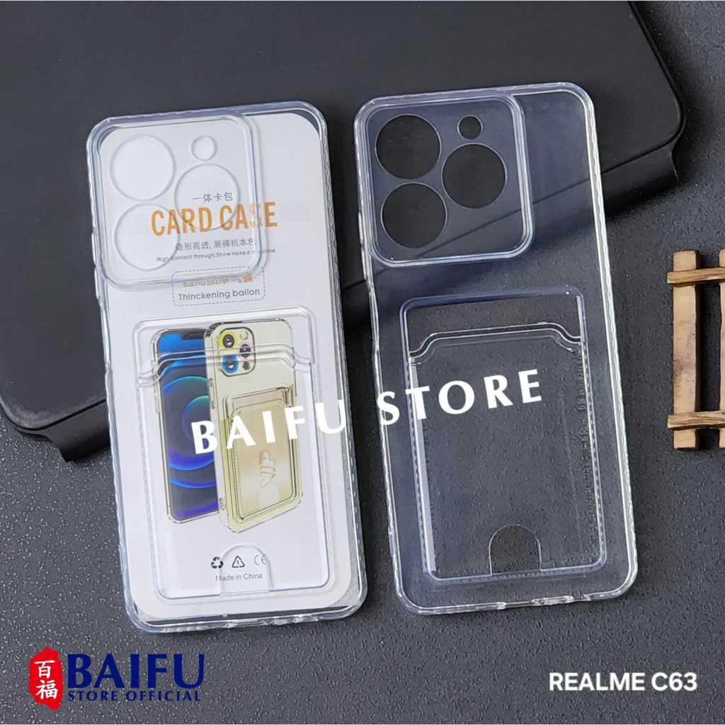 Realme C61 Realme C63 Card Case Clear / Clear Card Slot Case Realme C61 Realme C63