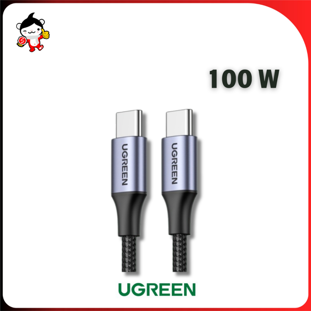 UGREEN สาย Usb ไนลอน 100W Type C ถึง Type C 1M 2M 50CM Power Delivery
