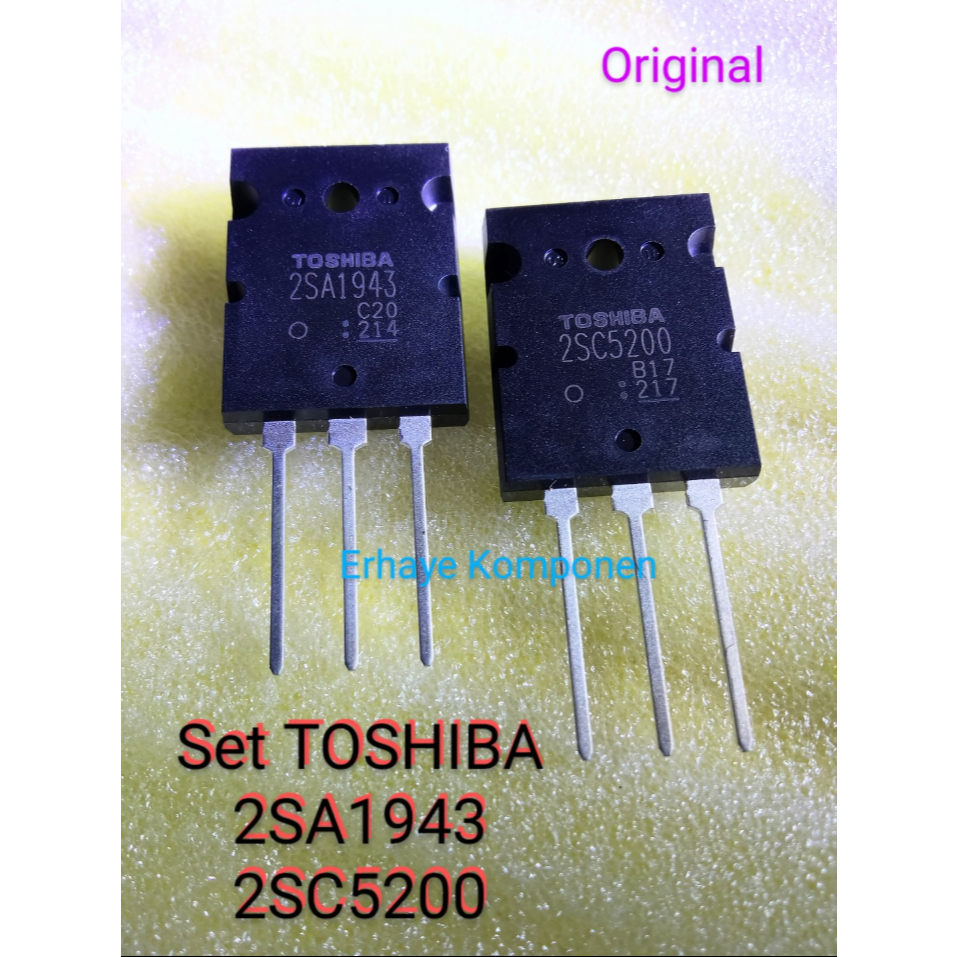 (@1ชุด) Tr Toshiba 2SC5200/2SA1943 TR Toshiba ดั้งเดิม