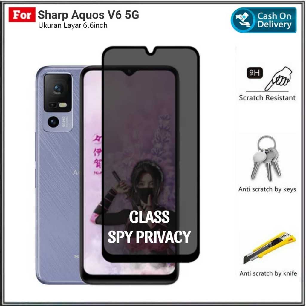 LAYAR กระจกนิรภัย SHARP AQUOS V6 / V6 PLUS / V6 5G / V7 PLUS ใหม่กระจกนิรภัยแบบเต็มหน้าจอกาวเต็ม Ant