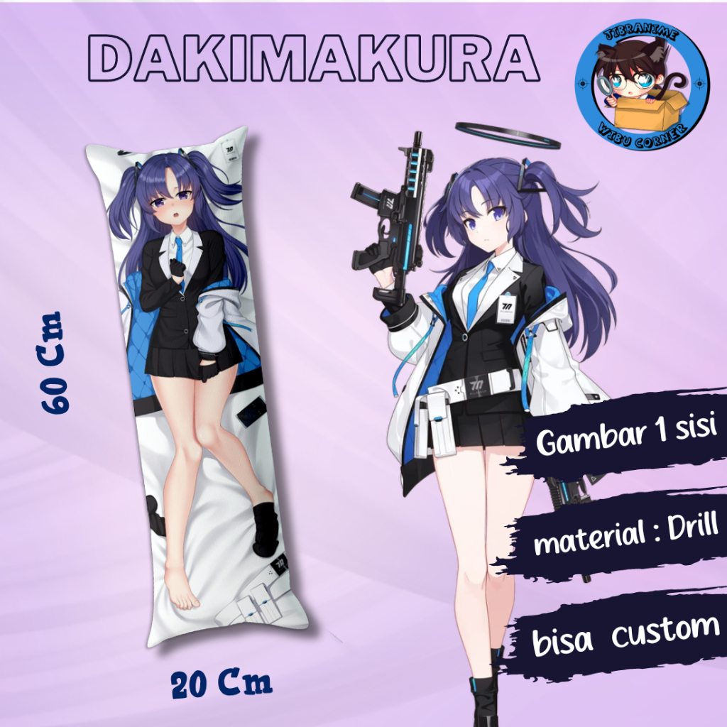 Dakimakura / hayase yuuka หมอนข้างโค้งสีน้ําเงิน / ขนาด 20x60cm / รวมเนื้อหา / สามารถปรับแต่งได้