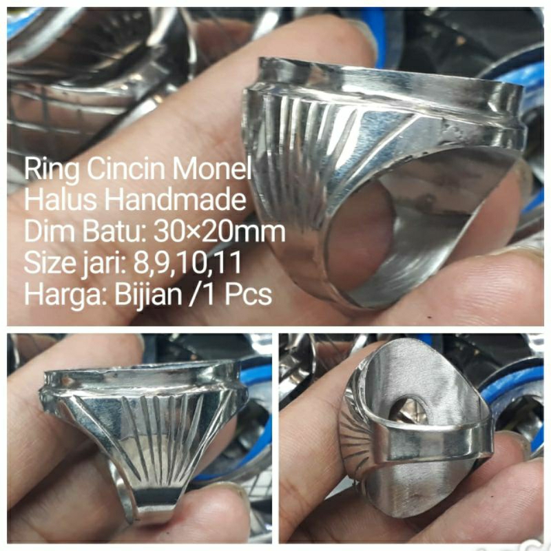 MONEL RING FINE HANDMADE DIM 30x20mm