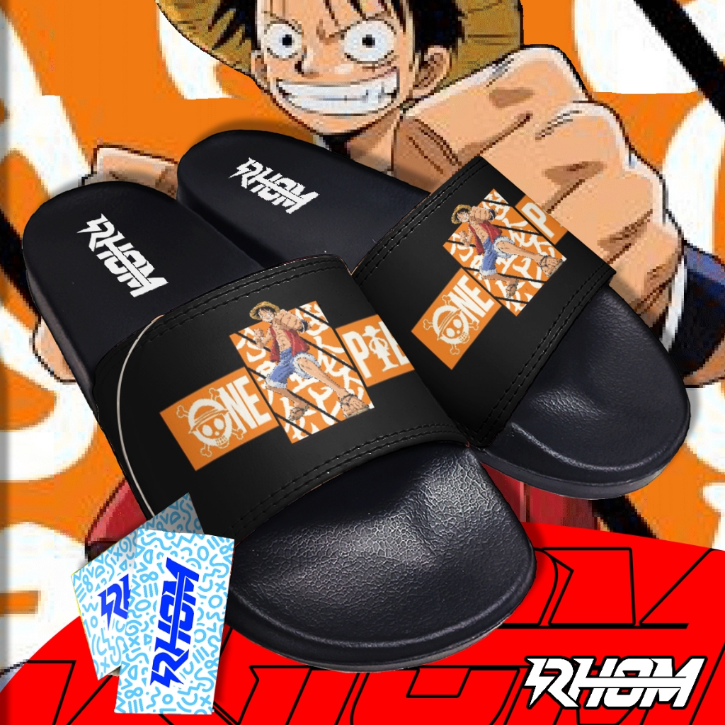 One Piece Gear luffy Slop รองเท้าแตะผู้ชายผู้หญิง Flip Flop ขนาด 31 ถึง 43 Slip On เด็กและผู้ใหญ่ผู้