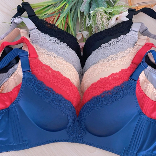 Fashion Bra (K-C25) ไซส์ 32-38 / ชุดชั้นในสตรีไร้ขอบและโฟมดันลูกไม้เต็มพรีเมี่ยม
