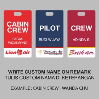 Lugagge Tag Aircrew แท็กกระเป๋าเดินทาง SA Airlines CABIN CREW unOfficial Tag กระเป๋าเดินทางแขวนชื่อที่กําหนดเองซาอุเดีย Air Asia Thai